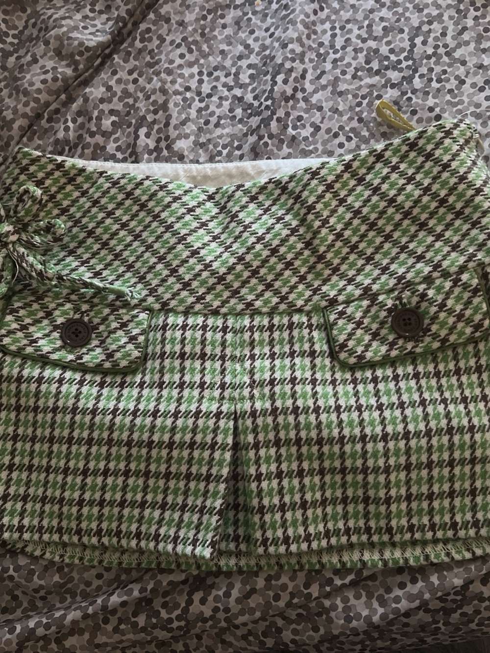 Abrecombie & Fitch Green & Brown Houndstooth Women’s Skirt